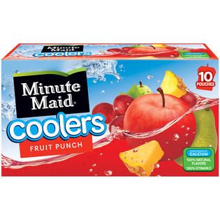 Minute Maid 200 mL Pouch Fruit Punch 10 PK BOX   Food & Grocery