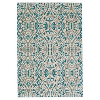 john f. by Feizy Keats Soft Power Loomed Area Rug   Turquoise (53x7