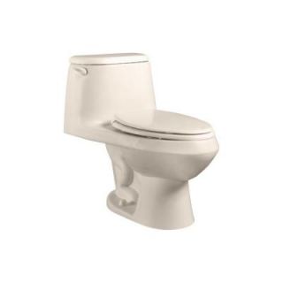American Standard Cadet 1 piece 1.6 GPF Single Flush Elongated Toilet with Seat in Linen 2100.016.222