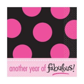 Another Year Of Fabulous Napkin (8 Pack)   Party Supplies