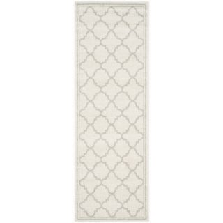 Safavieh Amherst Beige and Light Grey Rectangular Indoor and Outdoor Machine Made Runner (Common: 2 x 7; Actual: 27 in W x 84 in L x 0.5 ft Dia)
