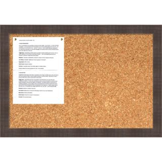 Whiskey Brown Rustic Cork Board   Medium Message Board 26 x 18 inch