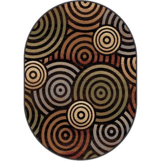 Alise Rhythm Multi Contemporary Area Rug (53 x 73 Oval)  