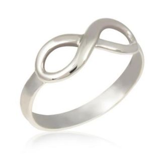 925 Sterling Silver Infinity Wedding Band Ring
