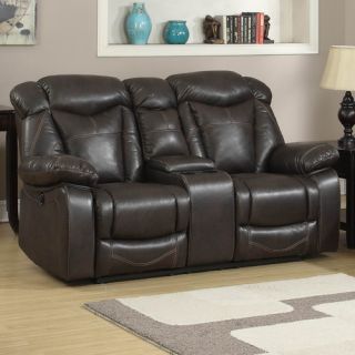 AC Pacific Otto Transitional Reclining Loveseat with Storage Console