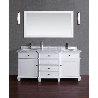 Stufurhome Cadence White 60 inch Double Sink Bathroom Vanity with