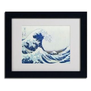 Trademark Fine Art 11 in. x 14 in. The Great Kanagawa Wave Matted Framed Art BL0191 B1114MF