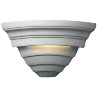 Filament Design Leonidas 1 Light Paintable Ceramic Bisque Sconce CLI CER1865 BIS