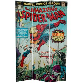 Oriental Furniture 71 x 47.25 Tall Double Sided The Amazing Spider
