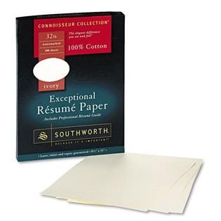 Southworth 32 lb. Résumé Paper, Letter, Ivory   Office Supplies