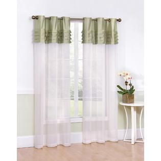 Essential Home  Fantasy 54x84 Matte Sheer Panel with Pleated Top Faux