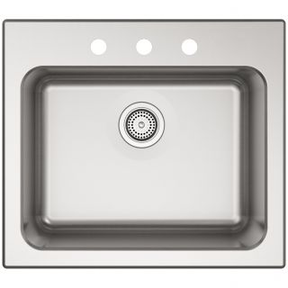 Ballad Top Mount Utility Sink with 3 Faucet Holes