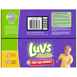 Luvs Ultra Leakguards Size 5 Big Pack, 74 Count Diapers   Baby   Baby