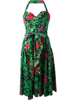 Jean Louis Scherrer Vintage Floral Print Dress