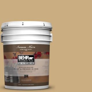 BEHR Premium Plus Ultra 5 gal. #S310 4 Perennial Gold Matte Interior Paint 175405