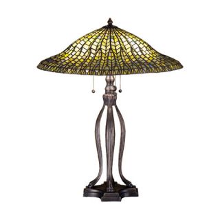 Tiffany Lotus Leaf 30 H Table Lamp with Bell Shade by Meyda Tiffany