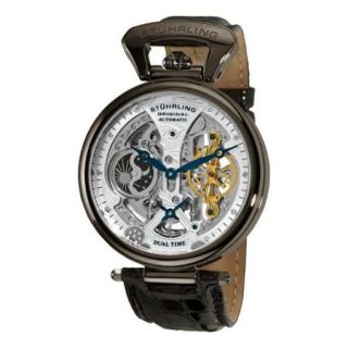 Stuhrling Original Men's Emperor's Grandeur Automatic Leather Strap Watch