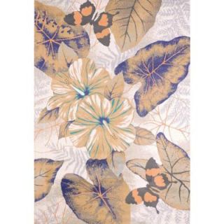 United Weavers Caladiums Natural 5 ft. 3 in. x 7 ft. 6 in. Indoor Area Rug 597 11217