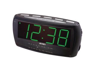 Jensen JCR 208 AM/FM Alarm Clock Radio With Auto Time Set