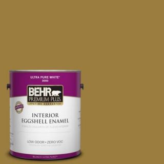 BEHR Premium Plus 1 gal. #S H 380 Burnished Bronze Zero VOC Eggshell Enamel Interior Paint 230001