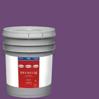Glidden Premium 5 gal. #HDGV53 Regal Purple Satin Latex Interior Paint with Primer HDGV53P 05SA