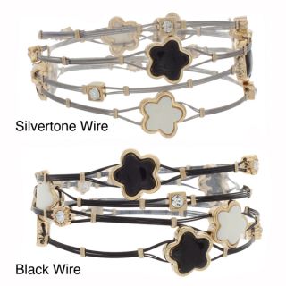 NEXTE Jewelry Star Beads and Rhinestone Cable Stack Bracelets