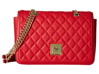 LOVE Moschino I Love Superquilted Flap Bag Red