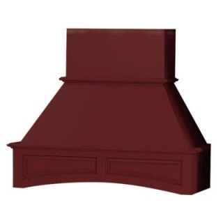 Home Decorators Collection 38x23x21 in. Kingsbridge Assembled Range Hood Chimney Combo with Arched Valance in Cabernet WRHC36A CB