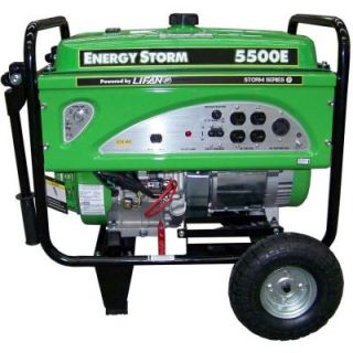 LIFAN Energy Storm 5,600 Watt 11 HP 337 cc Gasoline Powered Electric Start Portable Generator with CARB ES5500E CA 14