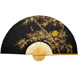 Oriental Furniture Bamboo Moon Wall Fan   (Size: 40W x 24H)   Home