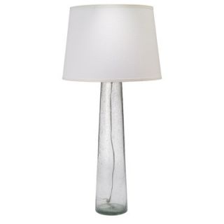Clear Seeded Pillar 38 H Table Lamp with Empire Shade by Jamie Young