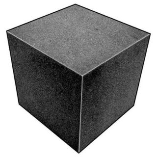 5GCJ3 Foam Cube, Polyether, Charcoal, 4 In Sq