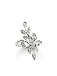 Thomas Sabo Fairy twines silver leaf ring White