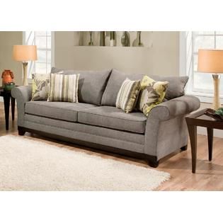 Simmons Charcoal Gray Quinn Traditional Stationary Loveseat