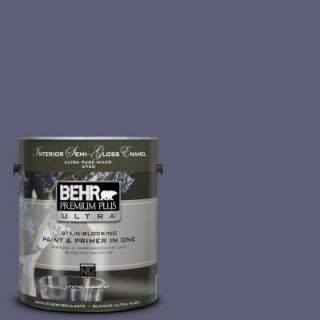 BEHR Premium Plus Ultra 1 gal. #S560 6 Blue Blood Semi Gloss Enamel Interior Paint 375301