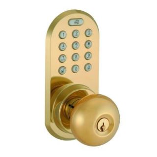 Morning Industry Brass Touch Pad and Remote Electronic Entry Knob QKK 01P