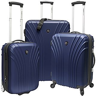 Travelers Choice 3 Piece Hardside Ultra Lightweight Luggage Set (Includes 2 Carry Ons)