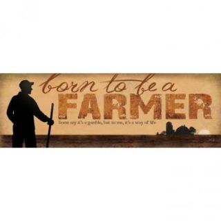 Born to be a Farmer Poster Print by Marla Rae (18 x 6)