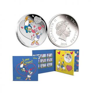 2016 Silver Niue Donald and Daisy Duck "Crazy in Love" Colorized Coin   7979041