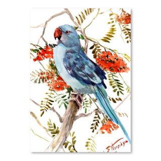 Parakeet by Suren Nersisyan Painting Print in Blue
