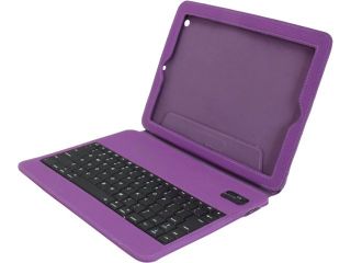 Aluratek Purple Ultra Slim Non Slip Grip Folio Case With Keyboard for iPad 2/3 Model ABTK02FV