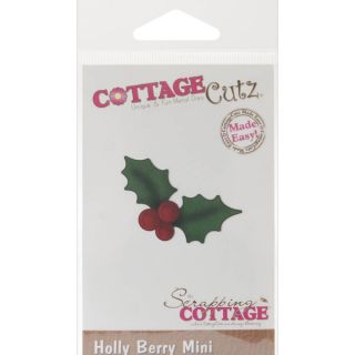 CottageCutz Mini Die 1.75X1.75 Holly Berry Made Easy