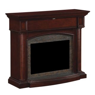 ClassicFlame 55 in W x 44 in H Black Walnut Poplar Traditional Fireplace Surround