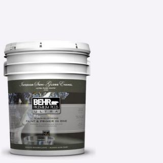 BEHR Premium Plus Ultra 5 gal. #W D 600 Bridal Veil Semi Gloss Enamel Interior Paint 375005