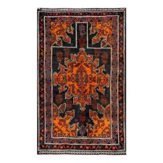 Herat Oriental Semi antique Afghan Hand knotted Tribal Balouchi Navy