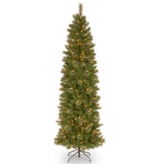 Tacoma Pine Pencil Slim Tree with 350 Clear Lights