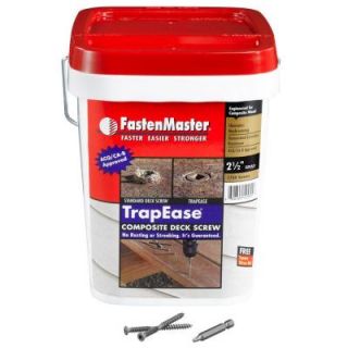 FastenMaster TrapEase 2 1/2 in. Composite Screw Grey   1750 Pack DISCONTINUED FMTR9212 1750GY
