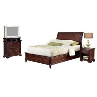 Home Styles Lafayette 3 piece Bedroom Set with Media Chest   King/California Ki   7204023