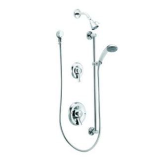 MOEN Commercial Single Handle 1 Spray Shower Faucet with Diverter in Chrome 8342