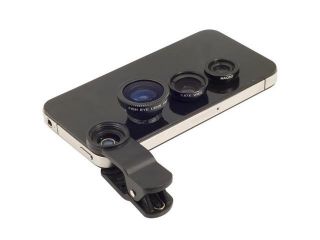 Universal 3 In 1 Clip on Fish Eye Macro Wide Angle Mobile Phone Lens Camera kit For iPhone 4 5 6 Samsung S4 S5 note2 3 MOTOROLA